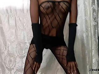 18yo ebony teen fucked hard in fishnets 😈🔥 pt 1