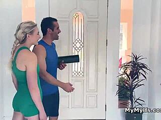 Gym Threesome Oral Workout