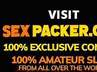 Hot blonde model sucks bartender's monster cock in rough reality oral frenzy