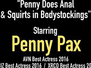 redhead penny pax plugs toy in hairy ass pussy