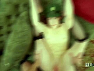 Sgt's honor guard drills my tight uniform pussy