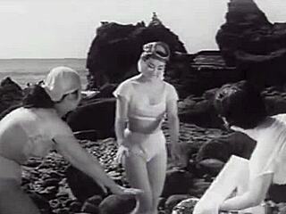 vintage hairy mermaids reveal secret wet pussies!