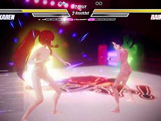 lesbian futanari muff dive anal licking battle