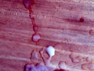 i blast massive cumshot all over desk solo