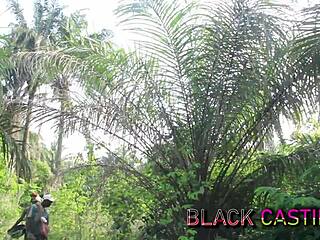 desi melanie explores tight wet pussy sex on african palmfruit farm