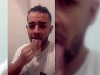 dude pays mature guy for locker room cock suck