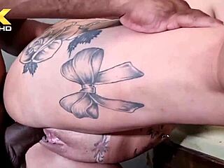 interracial milf ass fucked deep in garden creampie