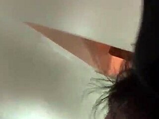 Snow white cums hard on hidden japanese cock