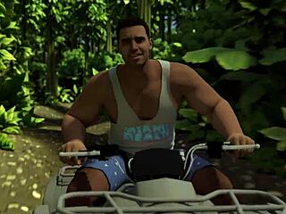 Curvy Wife Rides Hard on Jungle Vacation