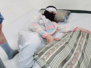 muslim hotwife's juicy pussy pounded by lover caught sneaking