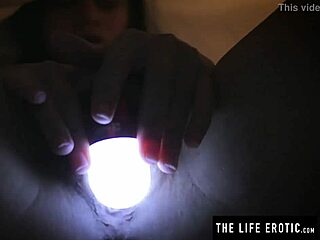 can't sleep rubbing clit under night light