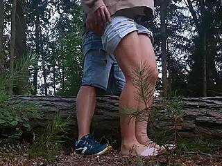 Cheating Wife Bent Over Forest Fucked Hard by Boss Monster Cock