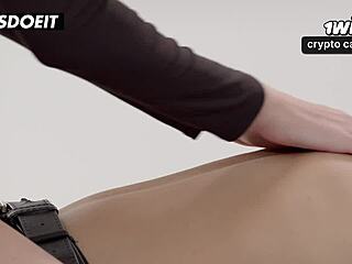 cherry candle moans wet pussy drilled blindfolded hard