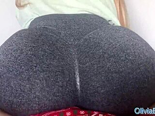 Yoga pants tease with ass rub leading to explosive cumshot climax