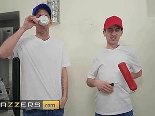 Louise Lee Rewards Painters with Facial Cum Blast