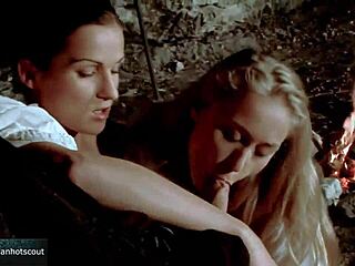 Beautiful Blonde Brunette Fucked Doggystyle by Big Cock Male Outdoor