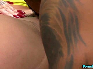 Tattooed big fake tits skank Kitana Montana devours Isiah Maxwell's BBC cowgirl