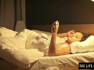 can't sleep rubbing clit under night light