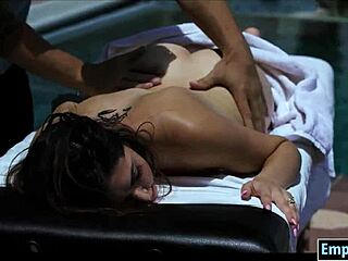 sexy judy love gets pounded hard by masseur outdoors