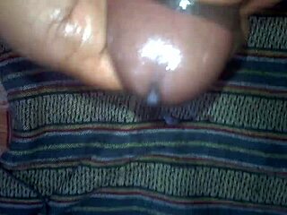 Oily Indian cock erupts in massive cumshot