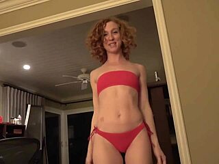 Milf Teen In Red Bikini Flaunts Huge Ass Curves