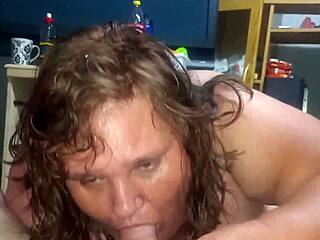 Curvy Mature Woman with Huge Boobs Teases Cock