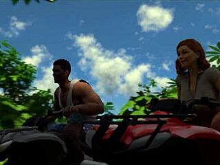 Curvy Wife Rides Hard on Jungle Vacation