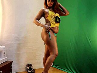 sun flower tries on sexy bikini haul