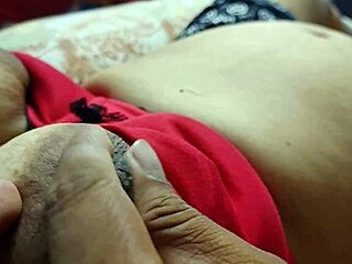 desi wife presses juicy boobs bares shaved pussy