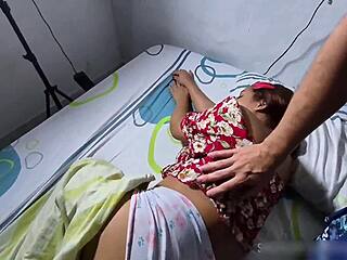Colombian wife bends over for close-up doggystyle pounding then swallows cum from tits to mouth.