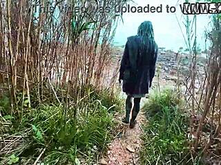 public deepthroat blowjob ends with huge facial cumshot on pierced goth face