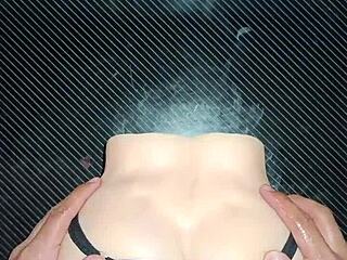 hey candy feel my cock rip your black thong anal creampie