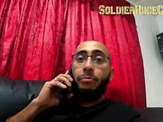 Maid takes cash for bareback pounding by huge soldier cock!