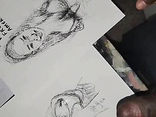 Cum Covers Her Tits in Erotic Massage Finish