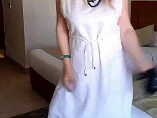 gilf milf craves bbc while stuffing her mature pussy with monster dildo