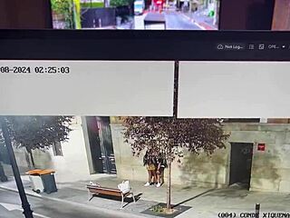 Public penis kisses on busy street