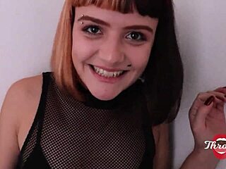 gf's hot friend gives deepthroat blowjob almost caught