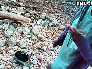 public deepthroat blowjob ends with huge facial cumshot on pierced goth face