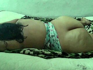 BbW Wife Lies Nude for Creamy Anal Massage Homemade with Husband Shooting Video