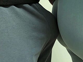 Stranger rubs dick on soaked tights cums on subway girl