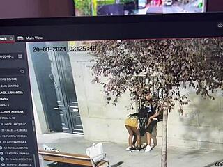 Public penis kisses on busy street