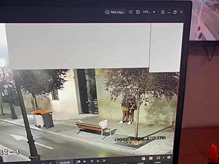 Public penis kisses on busy street