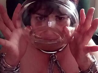 Bound french slut marie degrades in toilet toy uro session!