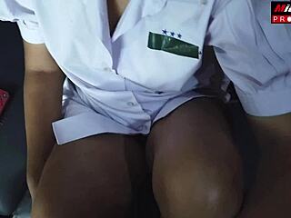 thai student teases teacher's cock then creampie fuck