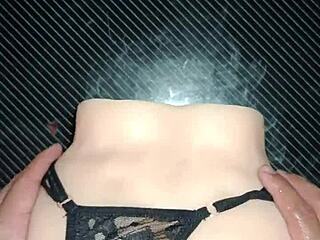 hey candy feel my cock rip your black thong anal creampie