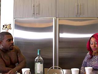 Busty Tattooed Ebony Queen Squirts on Massive Black Cock