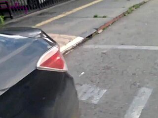 brunette wife leashed for big black cock gloryhole group pounding