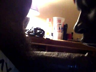 ebony teen spits and slurps sloppy facial on black cock