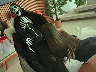 SHE SUCKED UNTIL ONLY BONE LEFT NOW CUMSHOT FLOODS HER BRAZILIAN FACE!