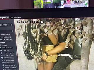 Public penis kisses on busy street